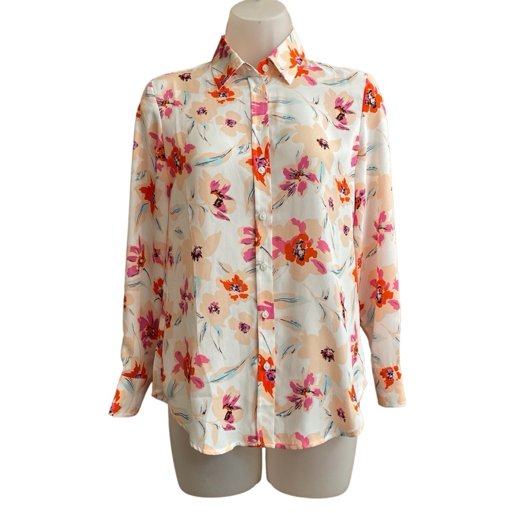 Banana Republic Dhillon Classic Fit Petite Multi Coloured Floral Blouse XXS/TTP